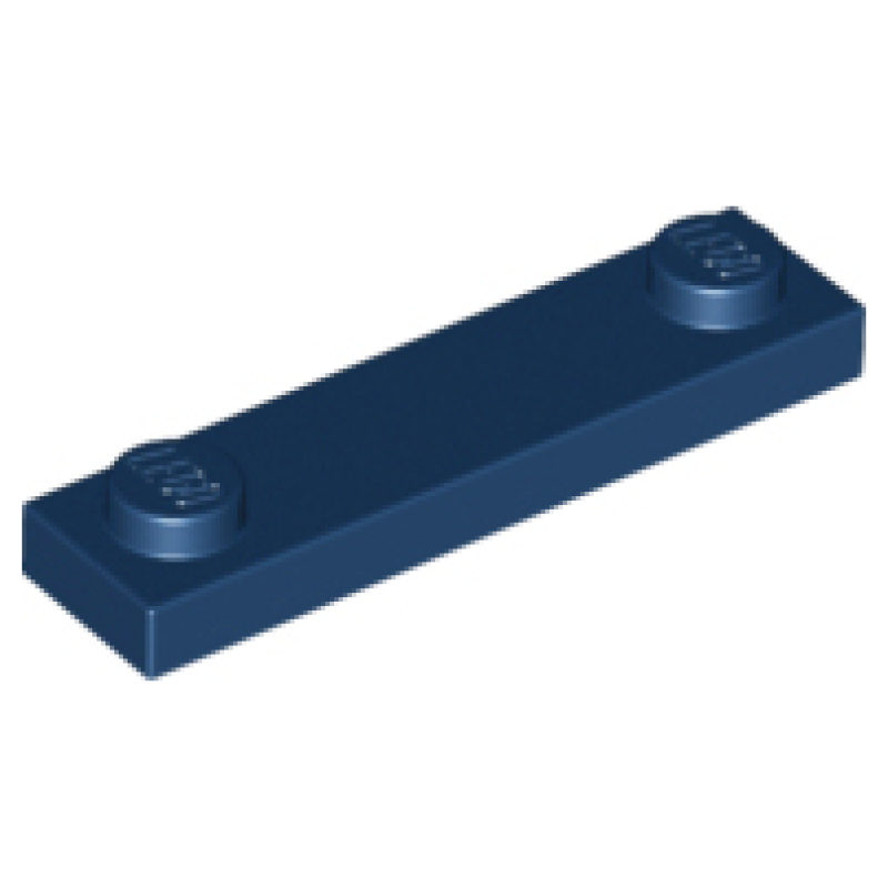 Plaat, Aangepast 1x4 met 2 noppen Dark Blue